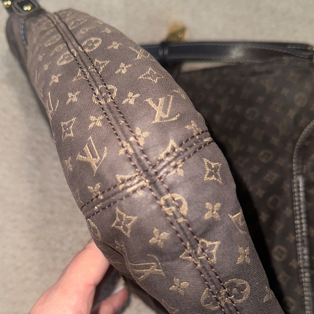 Louis Vuitton Brown and Gold Monogram Shoulder Bag with Gold Hardware - Picture 9 of 14